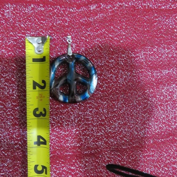 BOGO Lucite Peace Symbol Sign Charm for necklace or use as Handbag bag charm - Picture 3 of 3